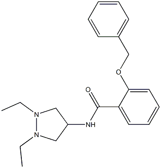 2-(benzyloxy)-N-(1,2-diethyltetrahydro-1H-pyrazol-4-yl)benzamide Struktur