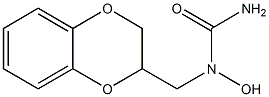 2-((N-(aminocarbonyl)-N-hydroxyamino)methyl)-1,4-benzodioxan Struktur