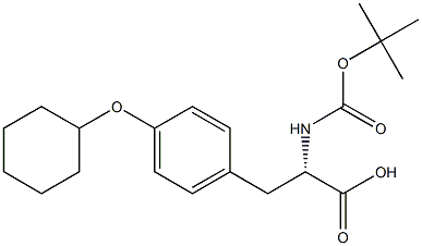 N-tert-butoxycarbonyl-O-cyclohexyltyrosine Struktur