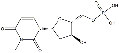 3-methyl-2'-deoxyuridine 5'-monophosphate Struktur