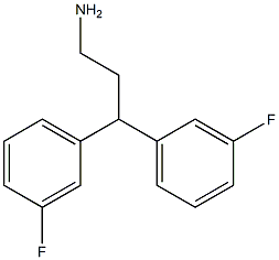 3,3-bis(3-fluorophenyl)propylamine Struktur