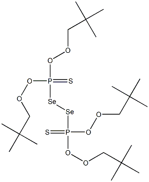 bis(dineopentoxyphosphorothioyl)diselenide Struktur