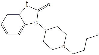 1-(1-butyl)-4-(2-oxo-1-benzimidazolinyl)piperidine Struktur