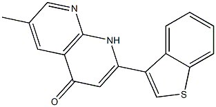 6-methyl-2-(3'-benzo(b)thienyl)-1,8-naphthyridin-4-one Struktur