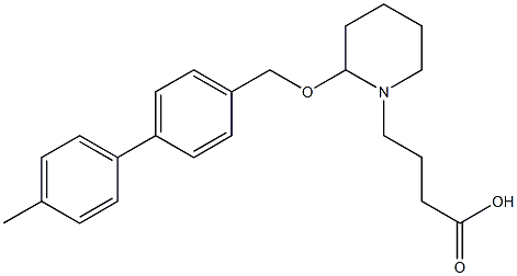 4-(4-(4-methylphenyl)phenylmethoxy-1-piperidinyl)butyric acid Struktur