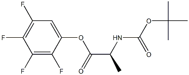 Boc-alanine tetrafluorophenyl ester Struktur