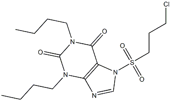 1,3-dibutyl-7-(3-chloropropane-1-sulfonyl)-3,7-dihydropurine-2,6-dione Struktur