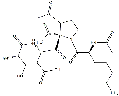 acetyl-seryl-aspartyl-(N-acetyl)-lysyl-proline Struktur