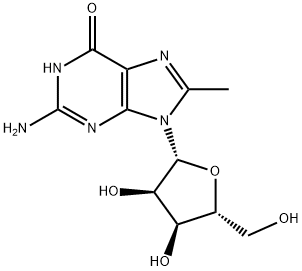 8-methylguanosine Struktur