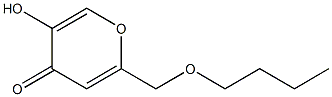 2-(n-butoxymethyl)-5-hydroxy-4H-pyran-4-one Struktur