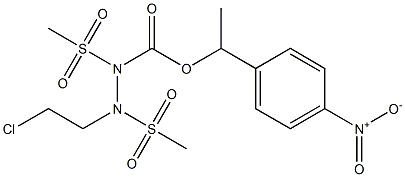 1,2-bis(methylsulfonyl)-1--(2-chloroethyl)-2-((1-(4-nitrophenyl)ethoxy)carbonyl)hydrazine Struktur