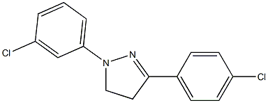 1-(3-CHLOROPHENYL)-3-(4-CHLOROPHENYL)-2-PYRAZOLINE Struktur