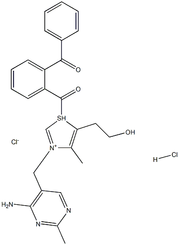 O,S-DIBENZOYLTHIAMINEHYDROCHLORIDE Struktur