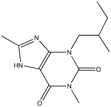 1,8-DIMETHYL-3-(2-METHYLBUTYL)XANTHINE Struktur