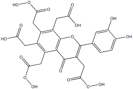 3,3',4',5,7-PENTAHYDROXYFLAVONEPENTAACETATE Struktur