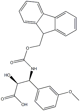 N-Fmoc-(2S,3S)-3-Amino-2-hydroxy-3-(3-methoxy-phenyl)-propanoic acid Struktur