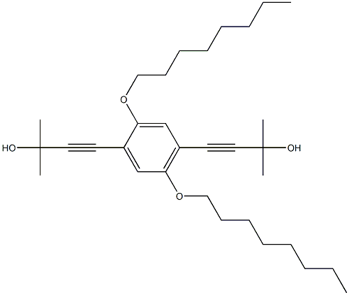 4,4''[2,5-BIS(OCTYLOXY)-1,4-PHENYLENE]BIS[2-METHYL-3-BUTYN-2-OL] Struktur