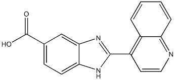 2-Quinolin-4-yl-1H-benzimidazole-5-carboxylic acid Struktur