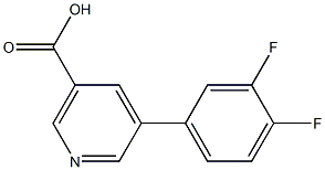 5-(3,4-Difluorophenyl)-nicotinic acid Struktur