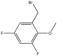 2-Methoxy-3,5-difluorobenzylbromide Struktur