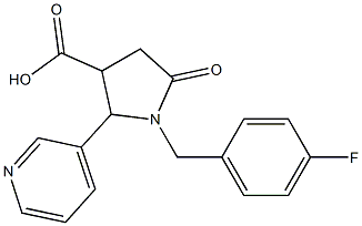 1-(4-Fluoro-benzyl)-5-oxo-2-pyridin-3-yl-pyrrolidine-3-carboxylic acid Struktur