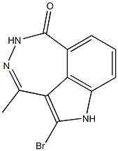 2-Bromo-3-methyl-1,5-dihydro-[1,2]diazepino[4,5,6-cd]indol-6-one Struktur