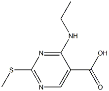 4-Ethylamino-2-methylsulfanyl-pyrimidine-5-carboxylic acid Struktur