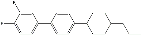 1,2-difluoro-4-[4-(4-propylcyclohexyl)phenyl]benzene Struktur