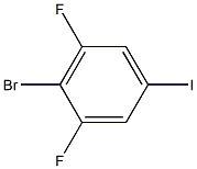 3,5-difluoro-4-bromo-1-iodiobenzene Struktur