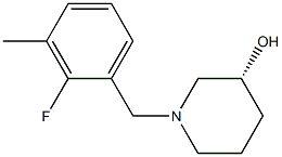 (3R)-1-(2-fluoro-3-methylbenzyl)piperidin-3-ol Struktur