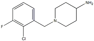 1-(2-chloro-3-fluorobenzyl)piperidin-4-amine Struktur