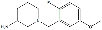 1-(2-fluoro-5-methoxybenzyl)piperidin-3-amine Struktur