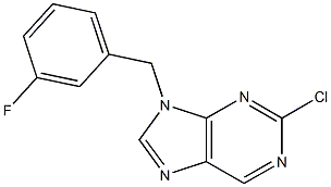 2-chloro-9-(3-fluorobenzyl)-9H-purine Struktur