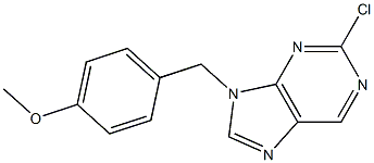 2-chloro-9-(4-methoxybenzyl)-9H-purine Struktur