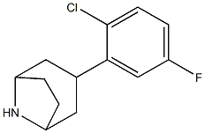 3-(2-chloro-5-fluorophenyl)-8-azabicyclo[3.2.1]octane Struktur