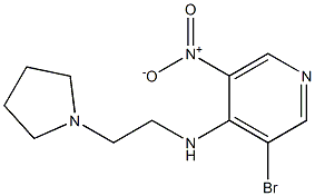 3-bromo-5-nitro-N-(2-pyrrolidin-1-ylethyl)pyridin-4-amine Struktur