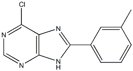 6-chloro-8-(3-methylphenyl)-9H-purine Struktur