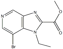 methyl 7-bromo-1-ethyl-1H-imidazo[4,5-c]pyridine-2-carboxylate Struktur