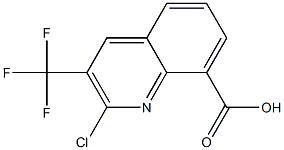 2-Chloro-3-trifluoromethyl-8-quinolinecarboxylic acid Struktur