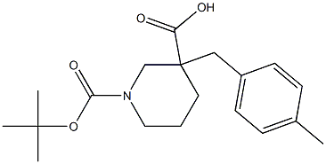 1-BOC-3-(4-METHYL-BENZYL)-PIPERIDINE-3-CARBOXYLIC ACID Struktur