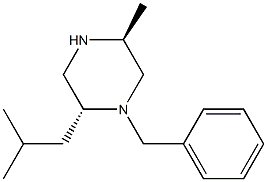 (2R,5S)-1-BENZYL-5-METHYL-2-(2-METHYLPROPYL)PIPERAZINE Struktur