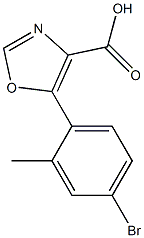 5-(4-BROMO-2-METHYLPHENYL)-1,3-OXAZOLE-4-CARBOXYLIC ACID Struktur