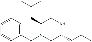 (2S,5R)-1-BENZYL-2-(2-METHYLPROPYL)-5-(2- METHYLPROPYL)PIPERAZINE Struktur