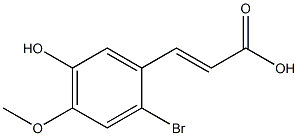 2-BROMO-5-HYDROXY-4-METHOXYCINNAMIC ACID Struktur