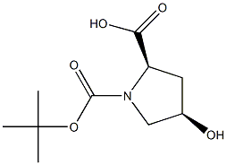 1-BOC-CIS-4-HYDROXY-D-PROLINE Struktur