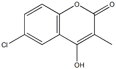 6-CHLORO-4-HYDROXY-3-METHYL-2H-CHROMEN-2-ONE Struktur