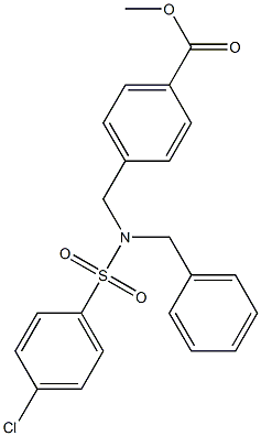 METHYL 4-({BENZYL[(4-CHLOROPHENYL)SULFONYL]AMINO}METHYL)BENZOATE Struktur