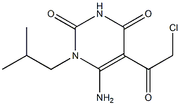 6-AMINO-5-(CHLOROACETYL)-1-ISOBUTYLPYRIMIDINE-2,4(1H,3H)-DIONE Struktur