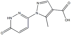 5-METHYL-1-(6-OXO-1,6-DIHYDROPYRIDAZIN-3-YL)-1H-PYRAZOLE-4-CARBOXYLIC ACID Struktur