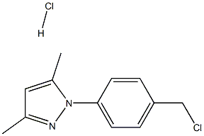 1-[4-(CHLOROMETHYL)PHENYL]-3,5-DIMETHYL-1H-PYRAZOLE HYDROCHLORIDE Struktur